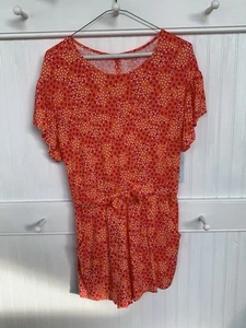 Girls Sz XL (14/16) Romper - Bold Design With Bright Colors, Pockets - Picture 1 of 11