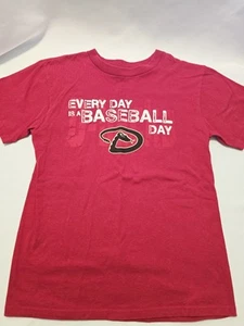 Arizona Diamondbacks T-Shirt Youth Size Large Red Every Day Is Baseball Day - Picture 1 of 5