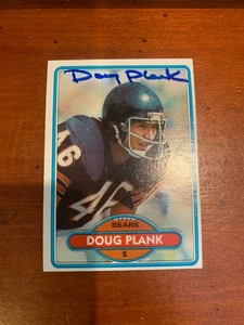 Tarjeta Topps 1980 #101 autógrafo firmado por Doug Plank Chicago Bears - Imagen 1 de 1