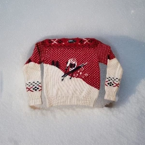 ✅VTG Polo Ralph Lauren Suicide Ski Downhill Skier Sweater Sz LARGE Wool Lo-Life - Picture 1 of 15