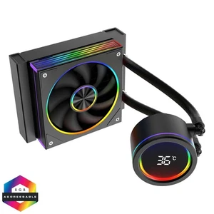 CiT Pro Saturn 120mm Intel AMD AIO Cooler Black 1 x 120mm ARGB Fans Temp Display - Picture 1 of 13