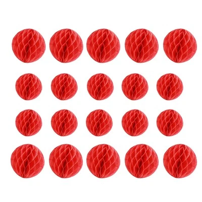 20pcs Honeycomb Flower Balls Party Honeycomb Balls Decoration Paper Flower Ba... - Image 1 of 3