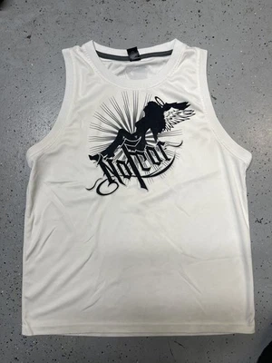 Camisa Jersey Vintage Y2K No Fear Sin Mangas Talla L Blanca Foto 1 de 3