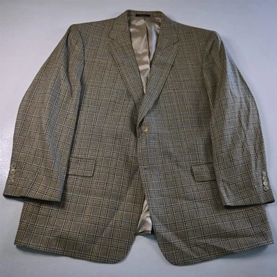 Hart Shaffner Marx 48R Marrón Azul Glenn Check Lana EE. UU. Traje Chaqueta Abrigo Deportivo Foto 1 de 4