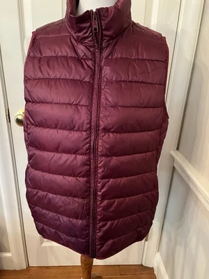 Chaleco acolchado J.CREW granate grande Foto 1 de 4