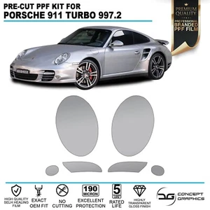 Scheinwerfer Steinschlagschutz PPF Lackschutzfolie Set für Porsche 911 997.2 Turbo - Bild 1 von 4