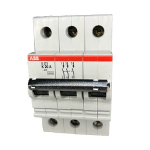 NEW ABB S273-K20 20 AMP CIRCUIT BREAKER 3 POLE 480 VOLT DIN RAIL - Picture 1 of 8