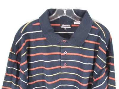 Camisa polo Monterey para hombre talla XL manga corta a rayas golf golf deportes Foto 1 de 4