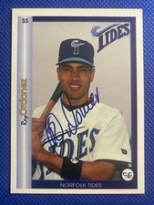 1995 Norfolk Tides Rey Ordonez #19 Auto Signed Autograph Mets 