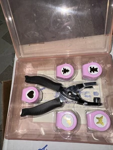 Crafting Hand Held Punch Set In Case 5 Designs - Picture 1 of 4
