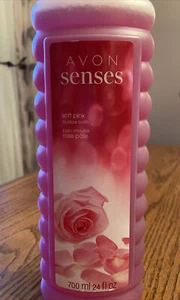 AVON SENSES SOFT PINK BUBBLE BATH Rose Lilac Lavender Jasmine Vanilla 24oz NEW - Picture 1 of 4