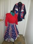 Mondiki Square Dance Outfit Costume His and Hers Set Patriotic Red White Blue