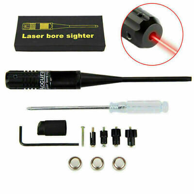 Universal Red Light Bore Sight Kit .22 To .50 Calibre Bore Sighter Collimator • 11.72$
