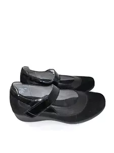 Drew Women's Black Suede Mary Jane Size 8 Patent Leather Genoa Orthotics - Picture 1 of 7