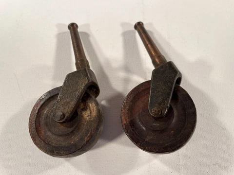 Wood Casters or Wheels 2 2-inch Vintage Furniture Rollers Cover