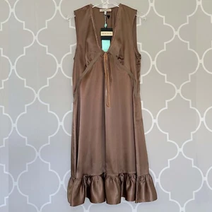 SEE by CHLOE Designer Velvet Trim Dress NWT sz US 8-10 NWT - Picture 1 of 5