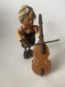 Violonchelista de madera vintage Anri Casagrande Casy talla en madera raro coleccionable - Imagen 1 de 12