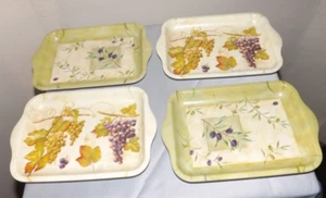 Plates Trays 8 Inches by 5 1/2 Inch Plastic Made in Italy Picnic Barbeque Camper - Picture 1 of 3