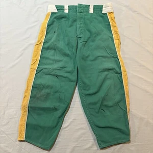Vintage 50s Russell Southern Co Baseball Pants Sz M Green Trousers - Picture 1 of 17