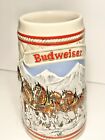 1985 Budweiser &quot;A&quot; series Christmas Clydesdales Holiday Collector Beer Stein Mug for sale