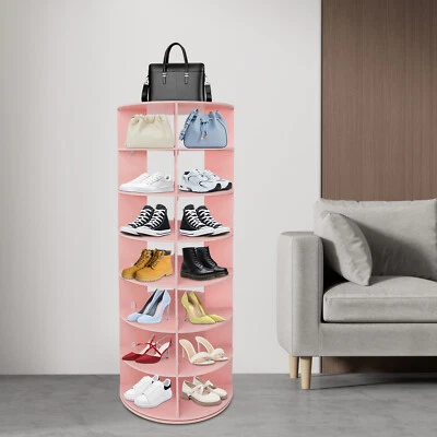 360° Revolving Shoe Storage Organizer 7-tier Spinning Shoe Rack, Center Hollow - Image 1 of 4