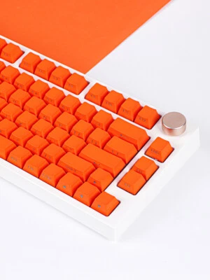 Orange Side Printed Doubleshot PBT Keycap RGB Shine Through Keycap Set - Image 1 of 4