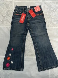 NWT Gymboree Girl's Denim Blue Jeans Argyle Gem Size 4  - Picture 1 of 2