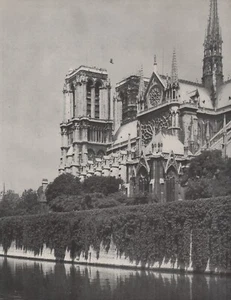 1957 Vintage NOTRE DAME CATHEDRAL Paris France Periodical Print - Picture 1 of 1