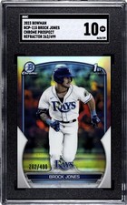 2023 Bowman Chrome Brock Jones Prospect Refractor #BCP-115 SGC 10 TAMPA BAY RAYS