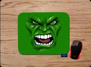 THE HULK ANGRY FACE GREEN CUSTOM PC DESK MAT MOUSE PAD HOME SCHOOL OFFICE GIFT - Picture 1 of 1