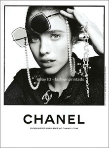 CHANEL Eyewear 1-Page Magazine PRINT AD Spring 2020 MARGARET QUALLEY