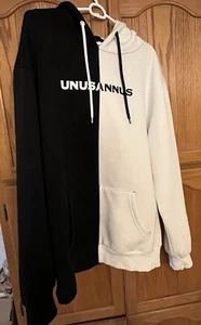 Unus Annus Split Black And White Hoodie - Picture 1 of 4