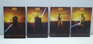 Star Wars Attack Of The Clones 2002 Postcard Set Padme Kenobi Windu Anakin New - Picture 1 of 8