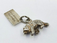 Vintage Grizzly Bear Sterling Silver 925 Bell Trading Post Colorado Spring Charm