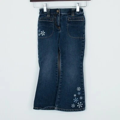 Jeans Gymboree Invierno Copo de Nieve Bordados Bootcut Talla 4 Foto 1 de 4