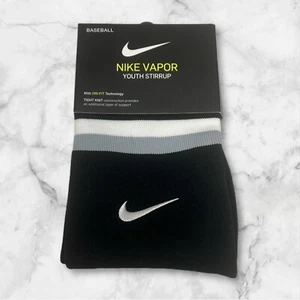 Nike Vapor Stirrup BÉISBOL Calcetines Juveniles Unisex Negro Blanco Gris Dri-Fit - Imagen 1 de 2