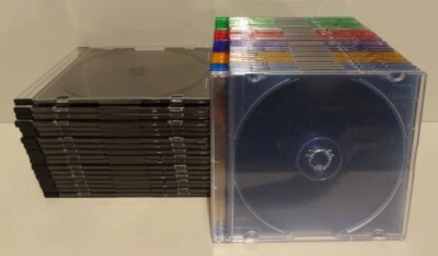 Soportes para discos CD 46 TOTAL - Negro Verde Púrpura Rojo Naranja Azul Transparente Foto 1 de 2