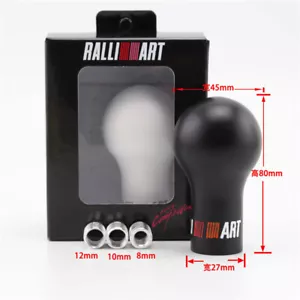 Ralliart Black White Gear Shift Knob Shifter Lever Head Suitable For Mitsubishi - Foto 1 di 5