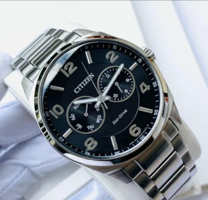 Citizen Corso Eco-Drive Black Dial Stainless Steel Men's Watch AO9020-84E - Picture 1 of 7