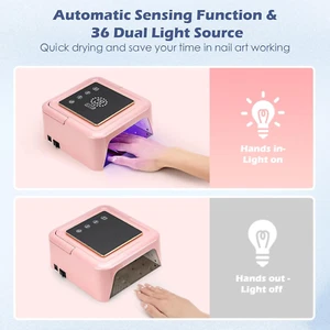 Rechargeable Cordless Gel Nail Lamp: 108W UV LED Light Machine for Gel Nails... - Picture 1 of 7
