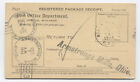 1904 Armstrong Mills OH doane on registered package receipt card [h.2051]