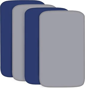 Paquete de 4 sábanas ajustables para Graco Pack n Playards suaves y transpirables - Imagen 1 de 6