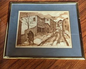 Vintage Jack Bilander Signed Etching Mid Century "The Street" - 1972 - /75 - Picture 1 of 4
