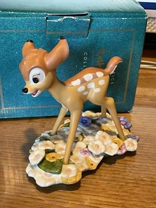 BAMBI WALT DISNEY CLASSIC COLLECTION Purty Flower Figurine WDCC Box & COA Deer - Picture 1 of 7