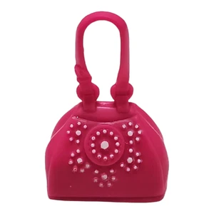 Barbie Borsa Rosa Dettaglio Bianco Accessorio Casa delle Bambole  - Foto 1 di 2