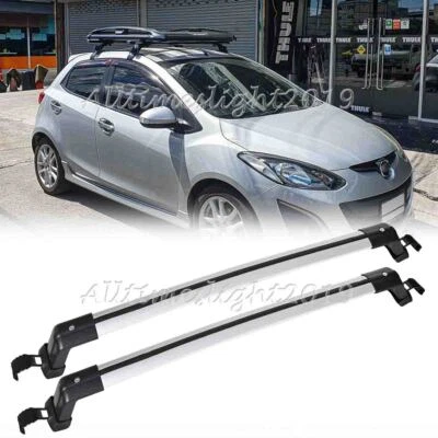 For Mazda 2 2011-2024 Car Top Roof Rack Cross Bars Luggage Cargo Carrier W/ Lock Foto 1 de 4