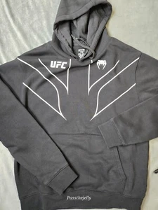 UFC Venum Hoodie Mens Medium Fight Night Authentic Walkout Black Pullover Snake - Picture 1 of 11