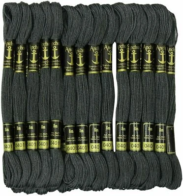 Anchor Threads Stranded Cotton Thread Hand Embroidery Cross Stitch Floss Gray - Image 1 of 4