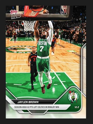 Jaylen Brown - 2025-26 NBA Topps NOW® - Card 71 Presale - Image 1 of 2