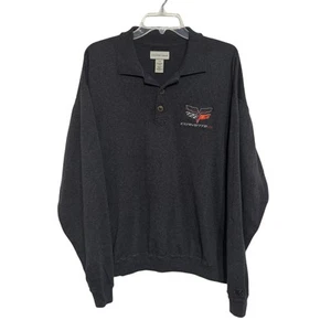 Suéter Pullover Vintage Cutter & Buck Corvette C6 Gris L Manga Larga Cuello - Imagen 1 de 5